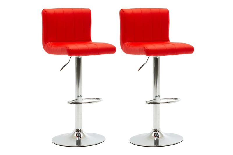 barstole 2 stk. kunstlæder rød - Rød - Møbler - Stole & lænestole - Barstole