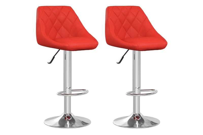 barstole 2 stk. kunstlæder rød - Rød - Møbler - Stole - Barstole