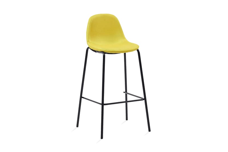 Barstole 2 stk. stof gul - Gul - Møbler - Stole & lænestole - Barstole