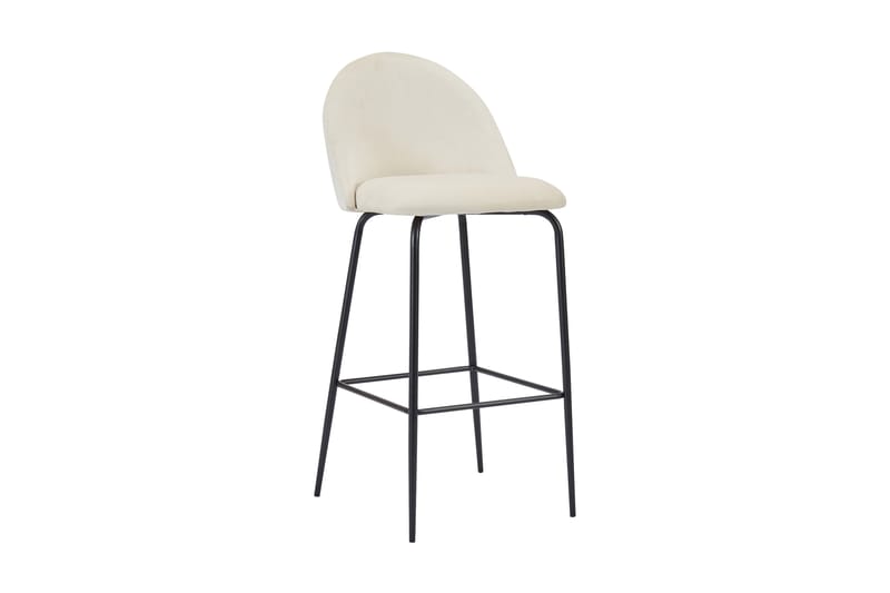 Elba Barstol Velour - Beige/Sort - Møbler - Stole & lænestole - Spisebordsstole & køkkenstole