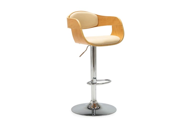 spisebordsstol bøjet træ og kunstlæder cremefarvet - Møbler - Stole & lænestole - Barstole