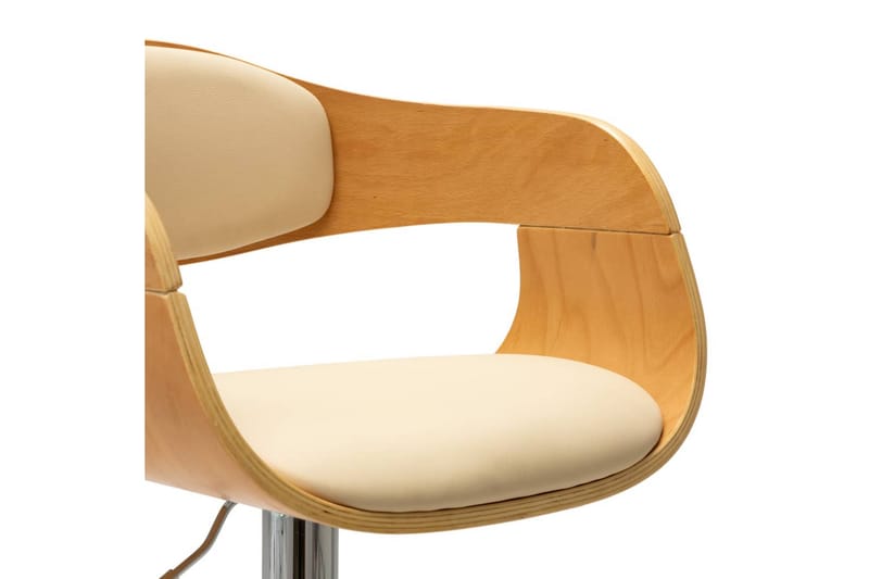 spisebordsstol bøjet træ og kunstlæder cremefarvet - Møbler - Stole & lænestole - Barstole