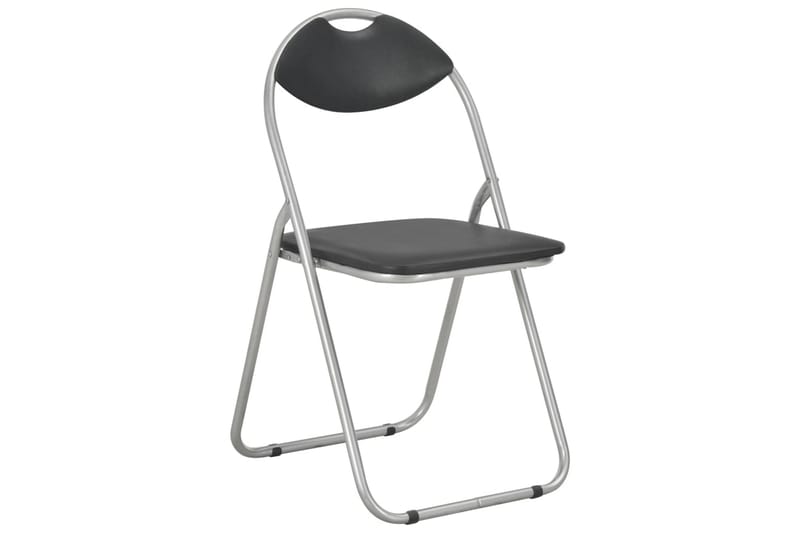 Sammenklappelige Spisebordsstole 6 Stk. Sort Kunstlæder - Møbler - Stole & lænestole - Klapstole & stabelstole