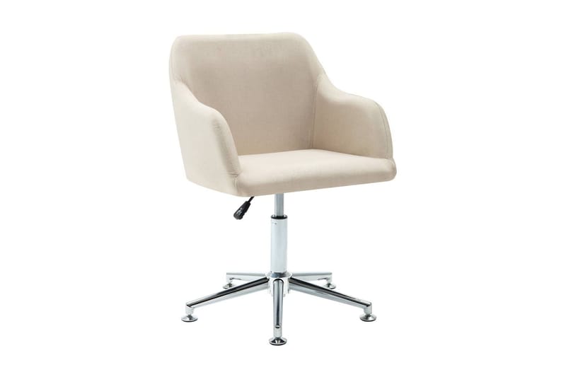 Drejelig kontorstol cremefarvet stof - Creme - Møbler - Stole & lænestole - Kontorstole & skrivebordsstole
