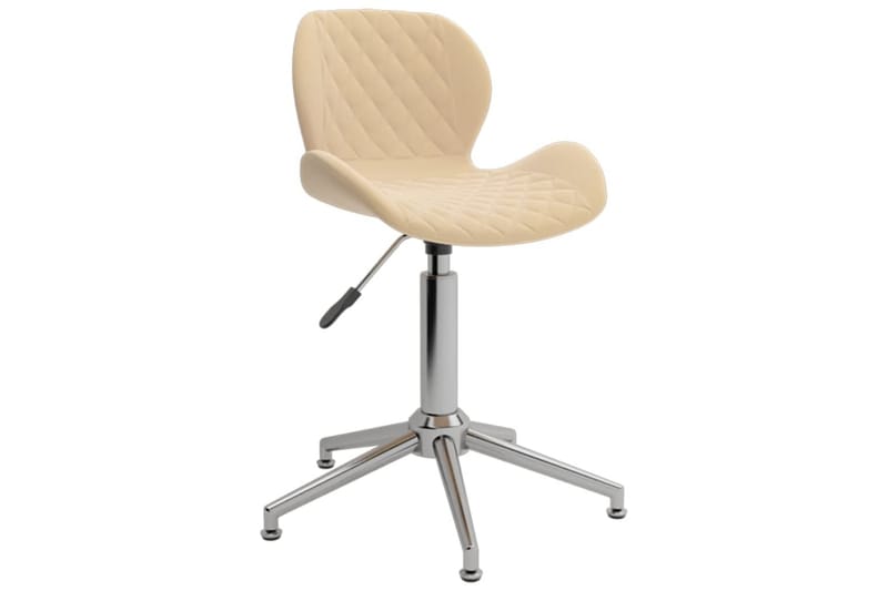 drejelig kontorstol fløjl cremefarvet - Creme - Møbler - Stole & lænestole - Kontorstole & skrivebordsstole