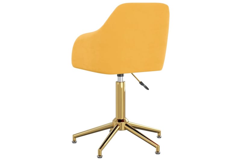 drejelig kontorstol fløjl gul - Gul - Møbler - Stole & lænestole - Kontorstole & skrivebordsstole