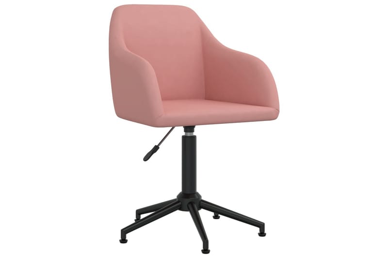 drejelig kontorstol fløjl lyserød - Lyserød - Møbler - Stole & lænestole - Kontorstole & skrivebordsstole