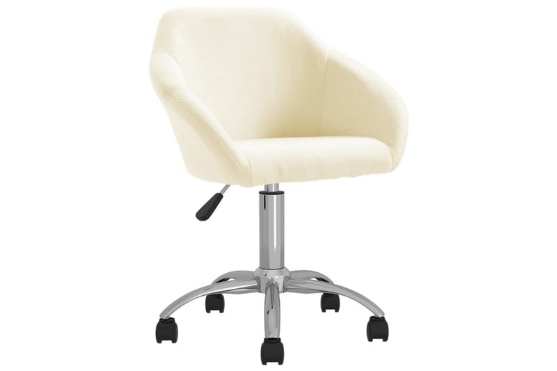 drejelig kontorstol stof cremefarvet - Creme - Møbler - Stole & lænestole - Kontorstole & skrivebordsstole