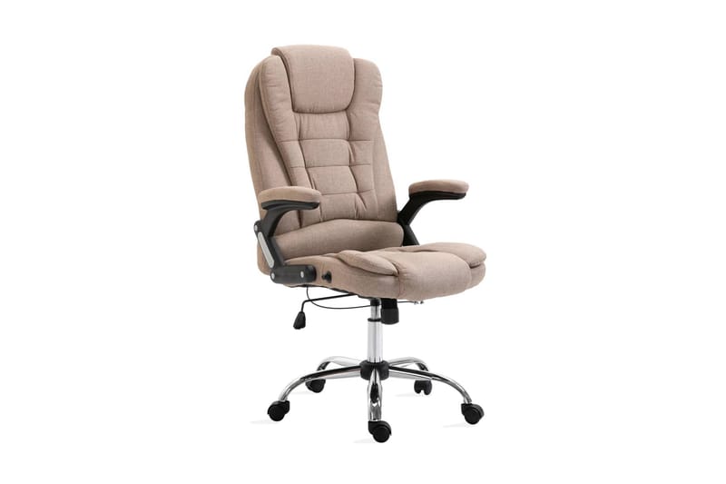 Kontorstol Gråbrun Polyester - Brun - Møbler - Stole & lænestole - Kontorstole & skrivebordsstole