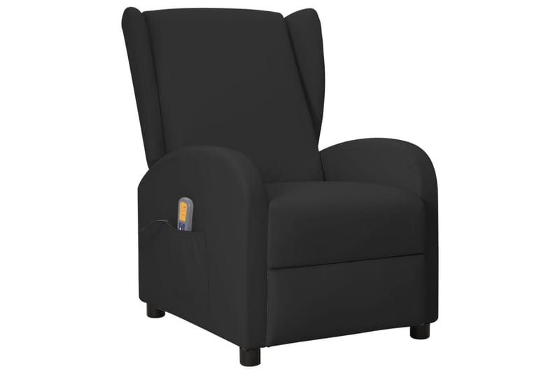 lænestol med løftefunktion kunstlæder sort - Sort - Møbler - Stole & lænestole - Lænestole - Øreklapstol