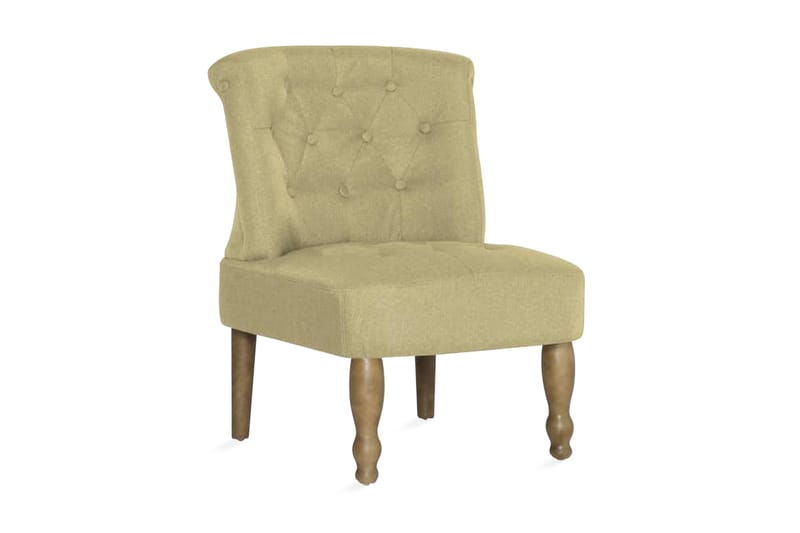 Franske Stole 2 Stk. Stof Grøn - Grøn - Møbler - Stole & lænestole - Lænestole - Lænestole uden armlæn