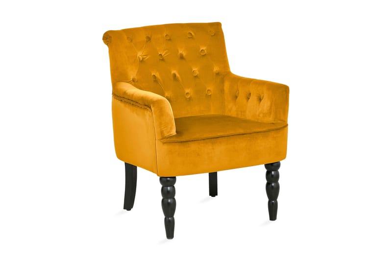 Naoki velourlænestol - Orange - Møbler - Stole & lænestole - Lænestole - Chesterfield lænestole