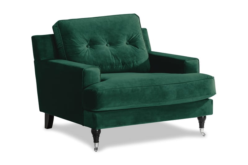 Dalby Lænestol Velour - Mørkegrøn - Møbler - Stole & lænestole - Lænestole - Howard lænestol