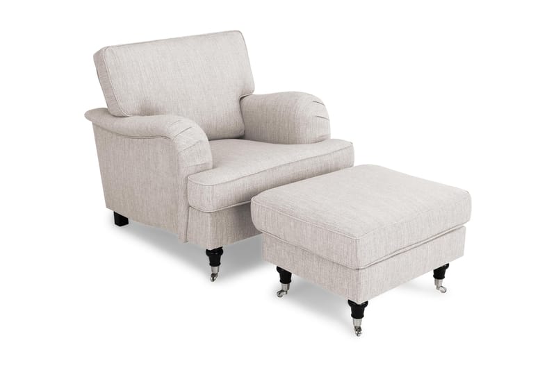 Howard Classic Lænestol med Puf - Beige - Møbler - Sofaer - Howard sofa