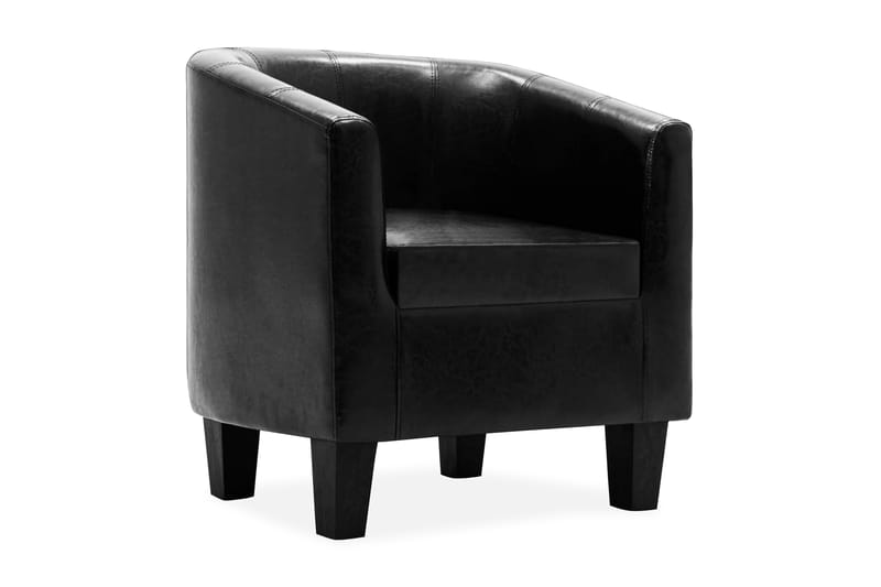 Lænestol kunstlæder sort - Sort - Møbler - Stole & lænestole - Lænestole - Læderstol