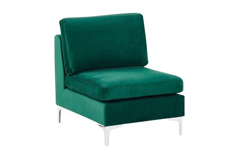 Evja 1-Pers. Modul - Velour/Grøn - Møbler - Stole & lænestole - Lænestole - Lænestole uden armlæn