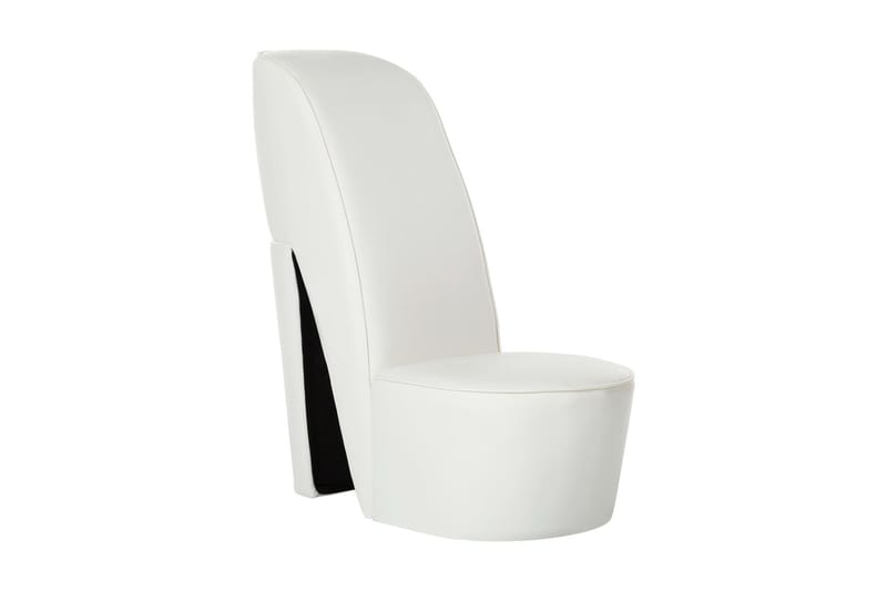 stol højhælet sko-design kunstlæder hvid - Møbler - Stole & lænestole - Lænestole - Lænestole uden armlæn