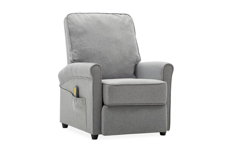 elektrisk massagelænestol stof lysegrå - Møbler - Stole & lænestole - Lænestole - Massagestol