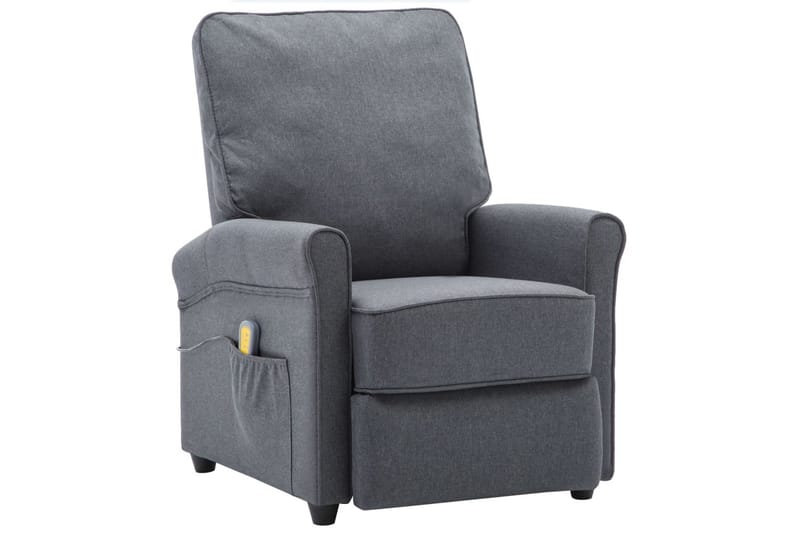 elektrisk massagelænestol stof mørkegrå - Møbler - Stole & lænestole - Lænestole - Massagestol