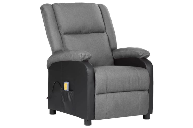massagestol kunstlæder og stof lysegrå - Grå - Møbler - Stole & lænestole - Lænestole - Massagestol