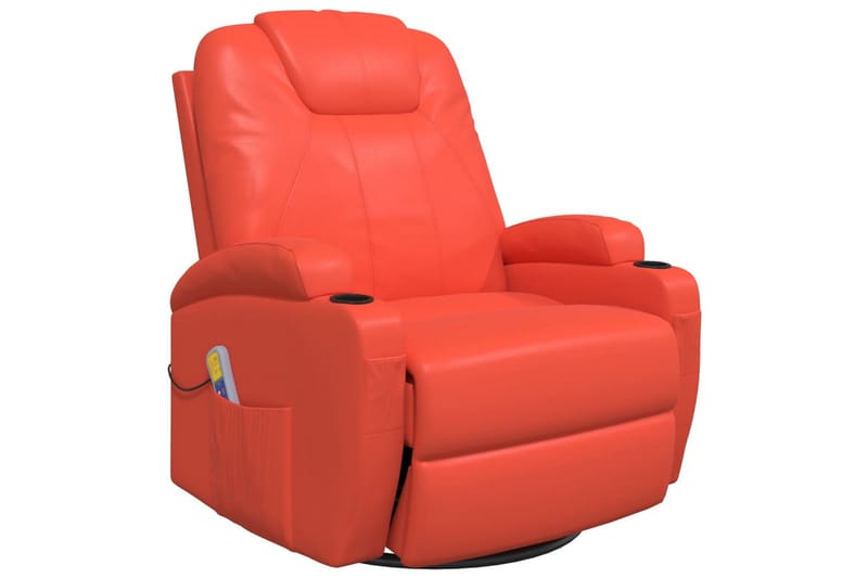 massagestol med gyngefunktion kunstlæder rød - Rød - Møbler - Stole & lænestole - Lænestole - Massagestol