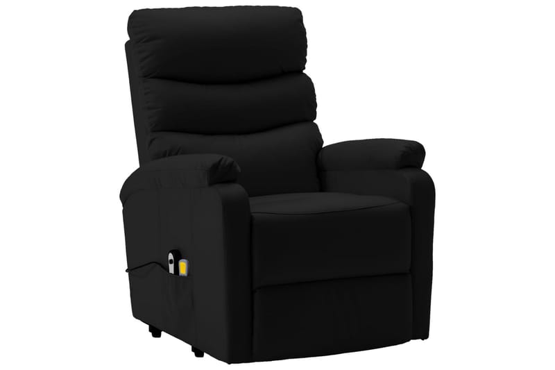 massagestol med løftefunktion kunstlæder sort - Sort - Møbler - Stole & lænestole - Lænestole - Massagestol