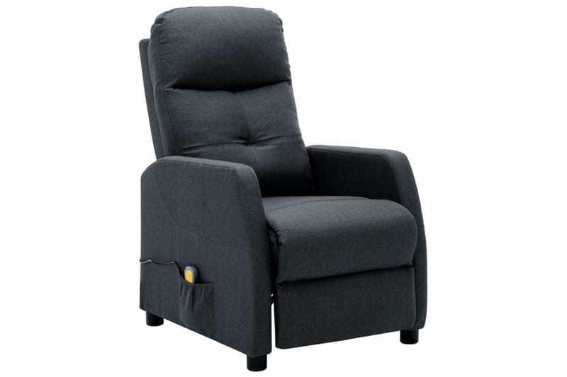 Massagestol Med Push Back-Funktion Stof Mørkegrå - Møbler - Stole & lænestole - Lænestole - Massagestol