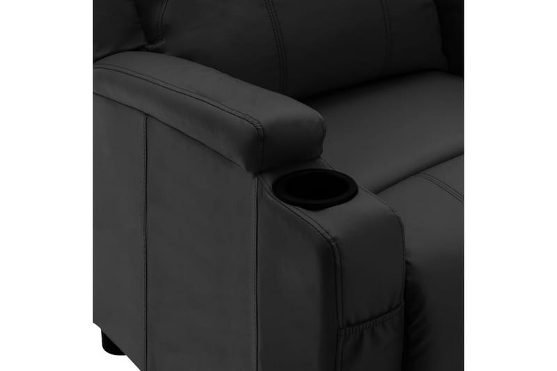 Lænestol kunstlæder sort - Sort - Møbler - Stole & lænestole - Lænestole - Recliner lænestol