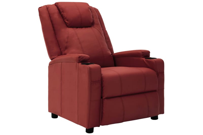 Lænestol kunstlæder vinrød - Rød - Møbler - Stole & lænestole - Lænestole - Læderstol