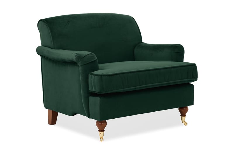 Bracknell Lænestol - Mørkegrøn Velour - Møbler - Stole & lænestole - Lænestole