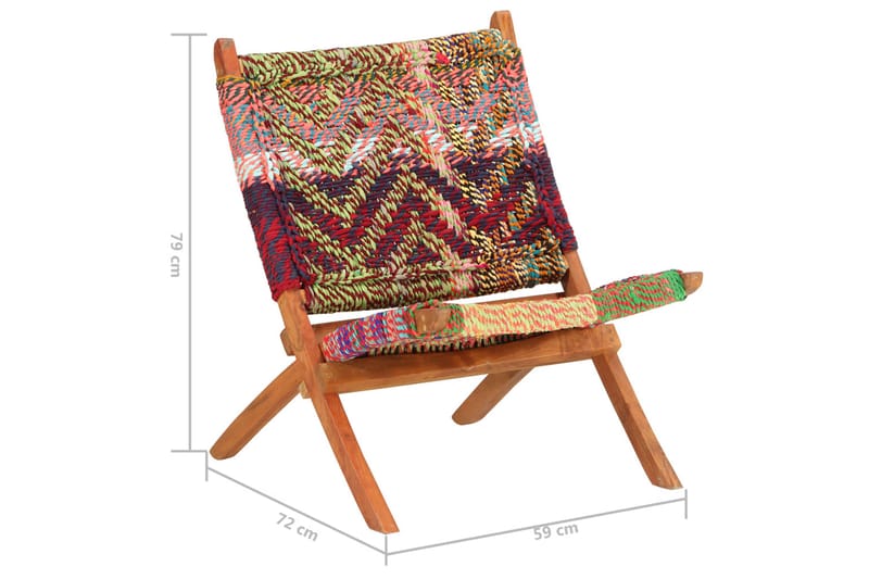 Foldbar Chindi-Stol Stof Flerfarvet - Møbler - Stole & lænestole - Lænestole
