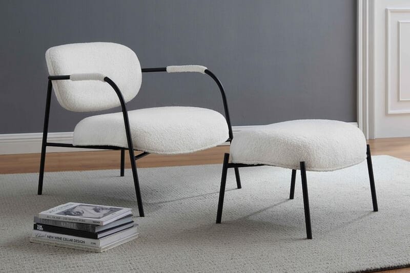 Hellen V2 Lounge stol + fodskammel - Møbler - Stole & lænestole - Lænestole
