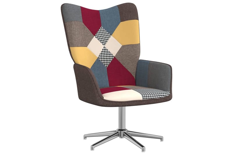 lænestol med fodskammel stof patchwork - Flerfarvet - Møbler - Stole & lænestole - Lænestole