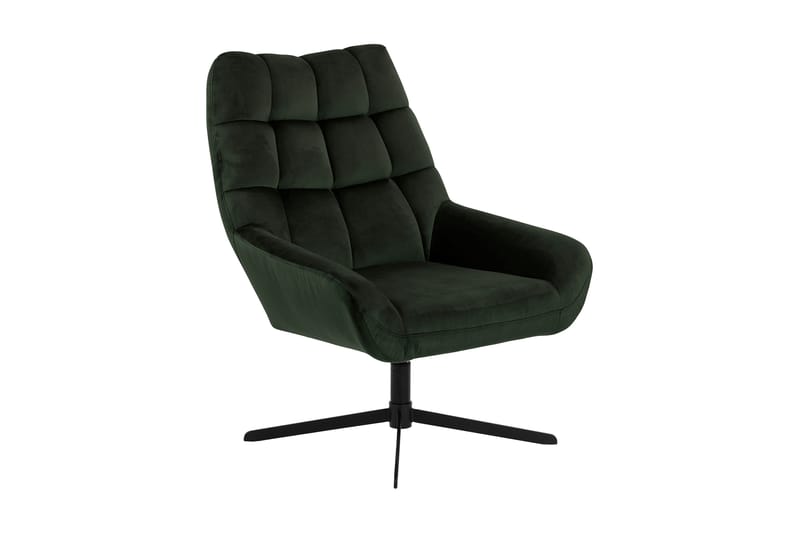 Parisi Lænestol VIC-stof - Mørkegrøn/Mat Sort - Møbler - Stole & lænestole - Lænestole