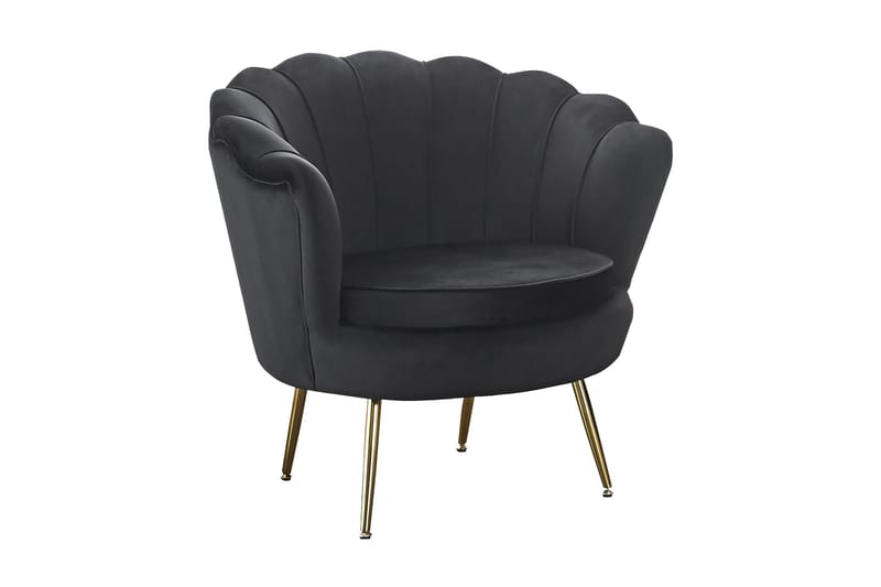 Shell Lænestol - Sort/Guld - Møbler - Stole & lænestole - Lænestole