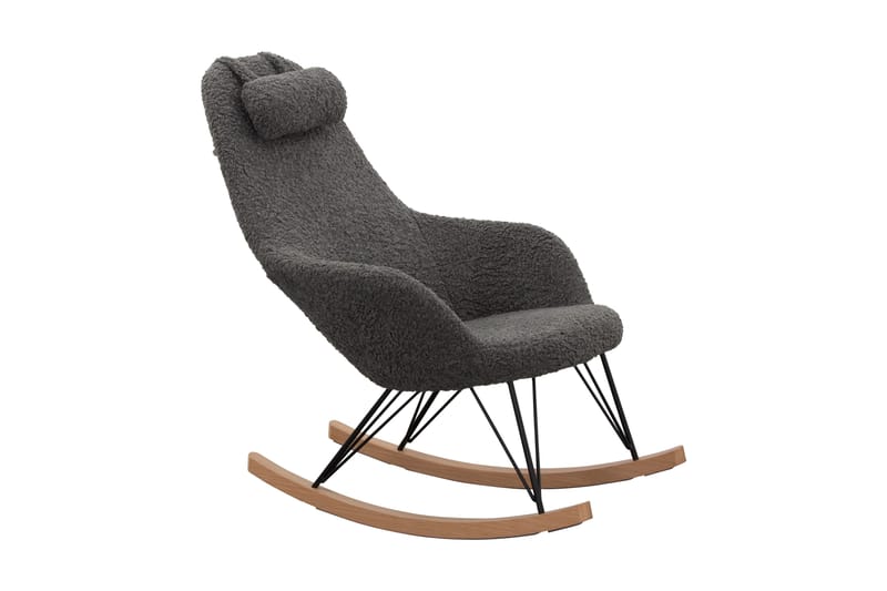 Gyngestol Bamsestof grå - Møbler - Stole & lænestole - Roterende stole