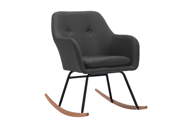 Gyngestol Stof Mørkegrå - Møbler - Stole & lænestole - Roterende stole