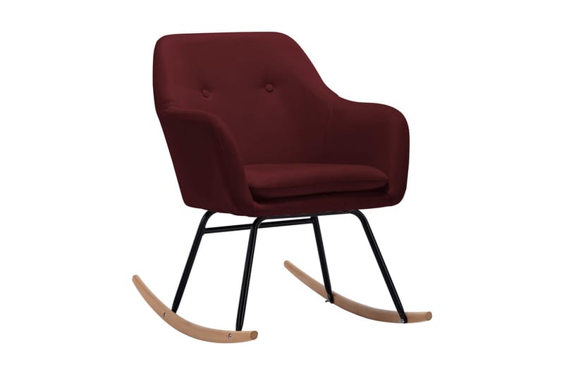 Gyngestol Stof Vinrød - Møbler - Stole & lænestole - Roterende stole