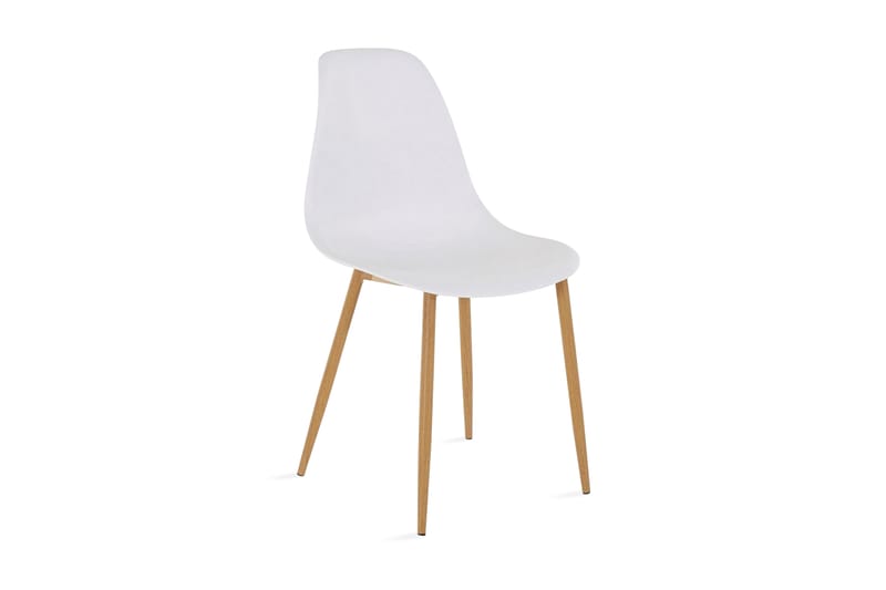 Abia spisebordsstol Plast 4 stk. - hvid - Møbler - Stole & lænestole - Spisebordsstole & køkkenstole