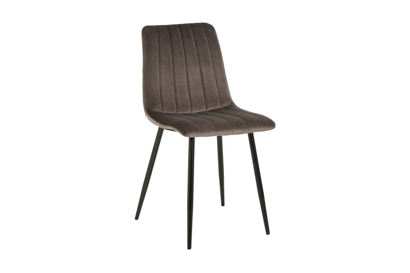 Abyla Spisebordsstol - Grå/Velour - Møbler - Stole & lænestole - Spisebordsstole & køkkenstole