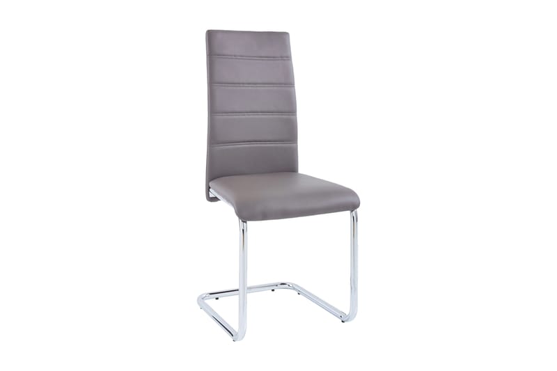 Aleia spisebordsstol kunstlæder 4 stk. - Brun/Krom - Møbler - Stole & lænestole - Spisebordsstole & køkkenstole