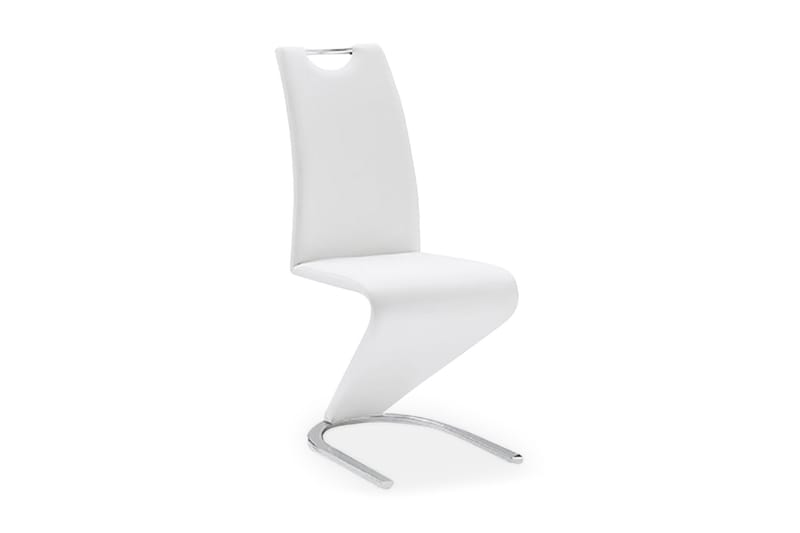 Amado Spisebordsstol Kunstlæder - Hvid/Krom - Møbler - Stole & lænestole - Spisebordsstole & køkkenstole