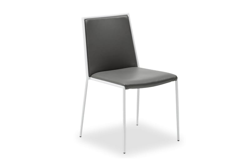 Arc Spisebordsstol Kunstlæder - Grå/Hvid - Møbler - Stole & lænestole - Spisebordsstole & køkkenstole