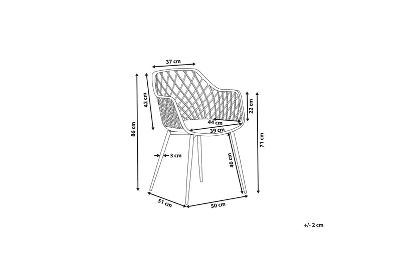 Aredale Stol 2 stk - Hvid - Møbler - Stole & lænestole - Spisebordsstole & køkkenstole
