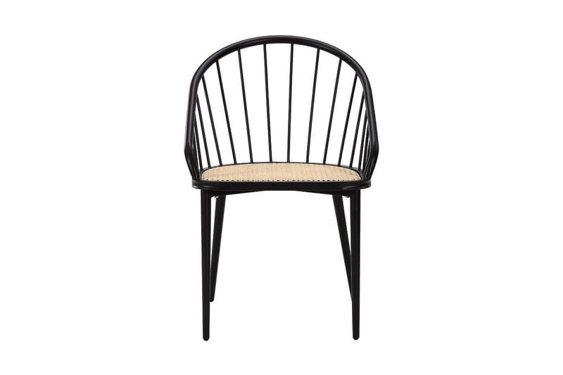 Bilev Spisebordsstol - Sort/Natur - Møbler - Stole & lænestole - Armstole