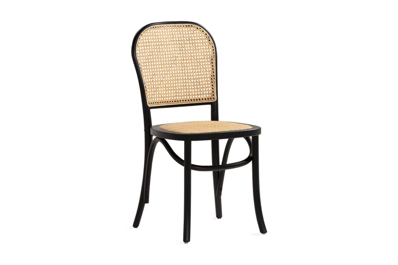 Bjarshog Spisebordsstol - Sort/Natur - Møbler - Stole & lænestole - Spisebordsstole & køkkenstole