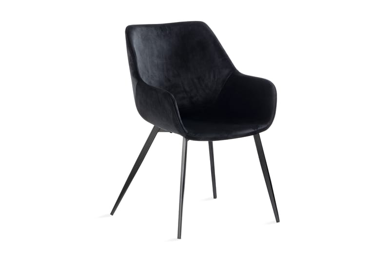Coel Spisebordsstol - Sort/Velour - Møbler - Stole & lænestole - Spisebordsstole & køkkenstole