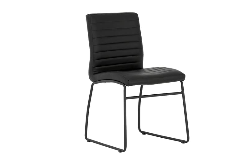 Dewar Spisebordsstol Kunstlæder - Sort - Møbler - Stole & lænestole - Spisebordsstole & køkkenstole