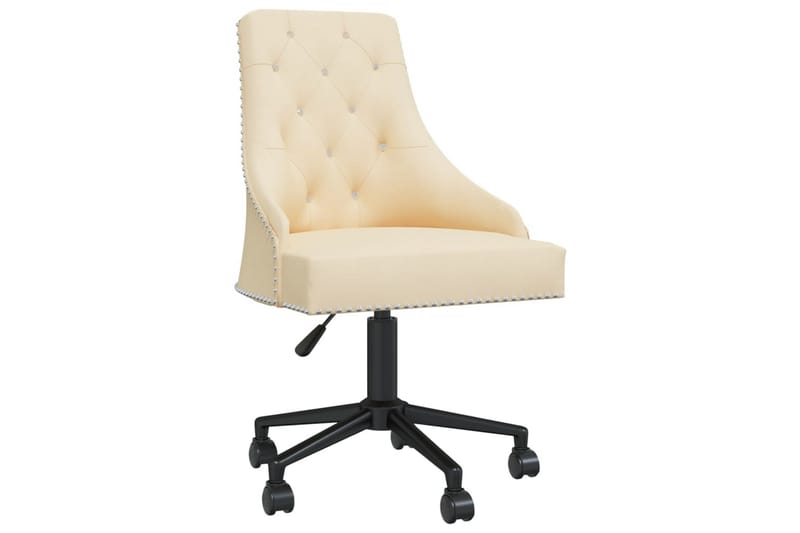 drejelig spisebordsstol fløjl cremefarvet - Creme - Møbler - Stole & lænestole - Spisebordsstole & køkkenstole
