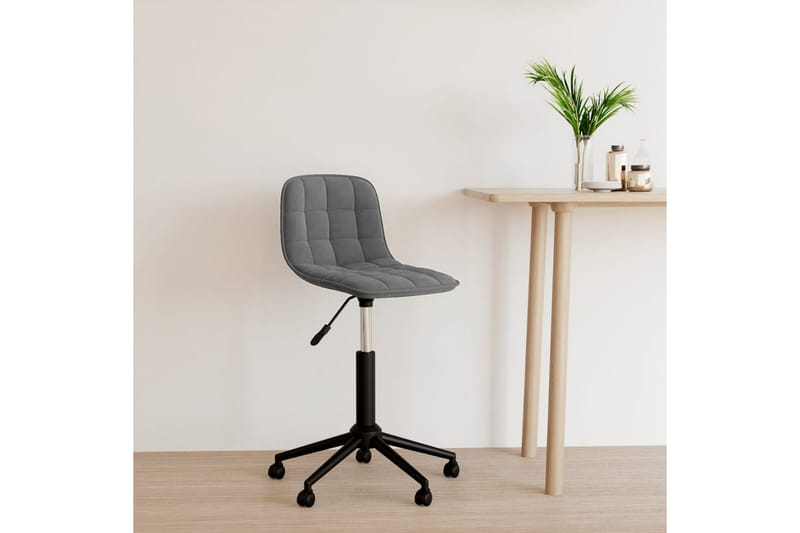 drejelig spisebordsstol fløjl mørkegrå - Grå - Møbler - Stole & lænestole - Spisebordsstole & køkkenstole